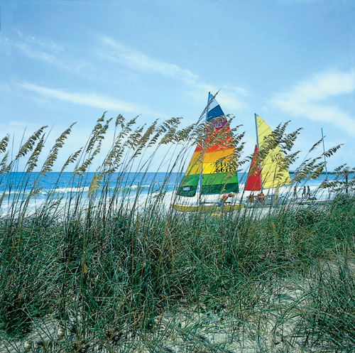 sail boats on the beach