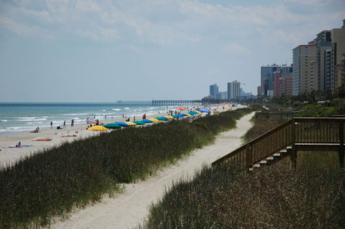 Overview of the beach